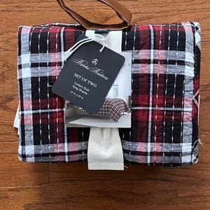 Brooks Brothers Plaid Slub King Shams